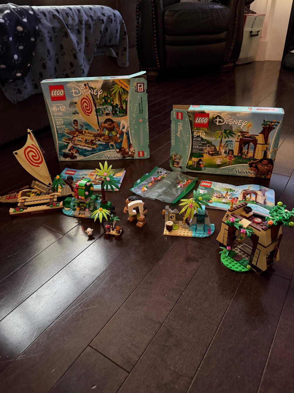 TWO LEGO Disney Moana Playsets